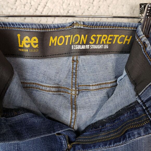 Lee Extreme Motion MVP Jeans Mens 40x28.5 Straight Fit Tapered Leg Elastic Work - Picture 6 of 11